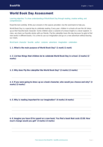 Free World Book Day Assessment | Grade 3 | ELA | BookFlik