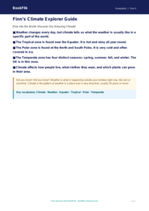 Free Climate Poster | Grade 3 | Geography | BookFlik