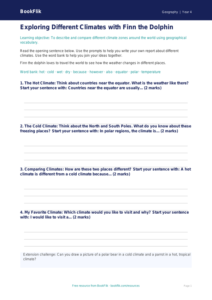 Free Climate Writing Frame | Grade 3 | Geography | BookFlik