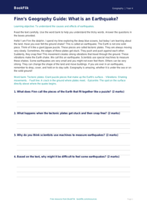 Free Earthquakes Comprehension | Grade 3 | Geography | BookFlik