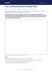 Free Earthquakes Drawing Sheet | Grade 3 | Geography | BookFlik