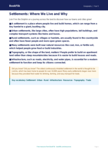 Free Settlements Poster | Grade 4 | Geography | BookFlik