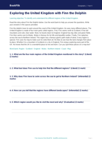 UK Regions Geography Worksheet | Grade 3 | Supported Level | BookFlik