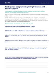 Free Volcanoes Assessment | Kindergarten | Geography | BookFlik