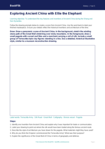Free Ancient China Drawing Sheet | Grade 4 | History | BookFlik