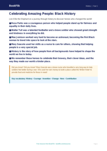 Free Black History Poster | Kindergarten | History | BookFlik