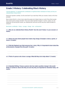 Free Black History Month Assessment | Grade 3 | History | BookFlik
