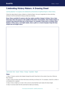 Free Black History Month Drawing Sheet | Grade 3 | History | BookFlik