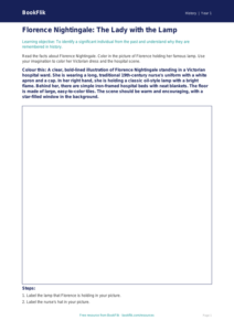 Free Florence Nightingale Colouring Page | Kindergarten | History | BookFlik