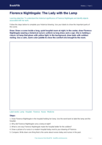 Free Florence Nightingale Drawing Sheet | Kindergarten | History | BookFlik