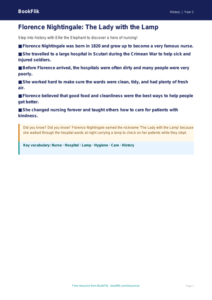 Free Florence Nightingale Poster | Kindergarten | History | BookFlik