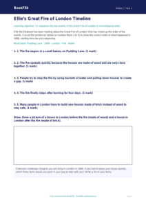 Great Fire of London Activity Sheet for Kindergarten | BookFlik