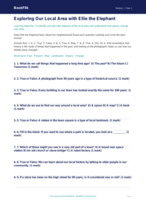 Free Local History Quiz | Kindergarten | History | BookFlik