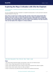 Free Maya Civilisation Drawing Sheet | Grade 4 | History | BookFlik