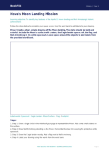 Free Neil Armstrong Drawing Sheet | Grade 3 | History | BookFlik