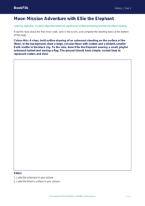 Free Neil Armstrong Colouring Page | Kindergarten | History | BookFlik