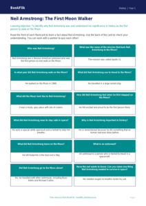 Free Neil Armstrong Flashcards | Kindergarten | History | BookFlik