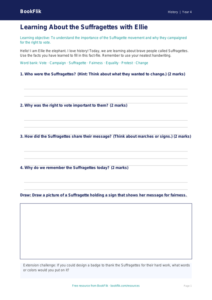 Free Suffragettes Template | Grade 3 | History | BookFlik