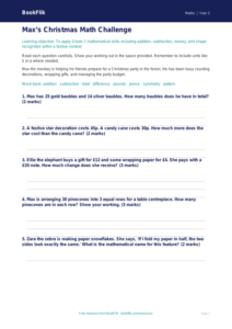 Free Christmas Maths Assessment | Grade 1 | Math | BookFlik