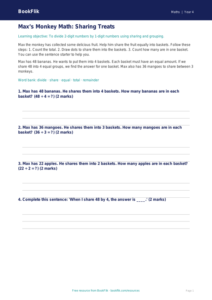 Free Division Track Sheet | Grade 3 | Math | BookFlik