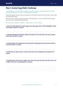 Free Easter Maths Assessment | Kindergarten | Math | BookFlik