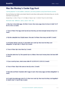 Free Easter Maths Quiz | Kindergarten | Math | BookFlik