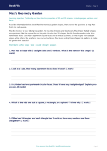 Free Geometry Track Sheet | Grade 1 | Math | BookFlik