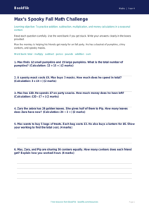 Free Halloween Maths Assessment | Grade 3 | Math | BookFlik