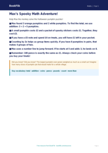 Free Halloween Maths Poster | Kindergarten | Math | BookFlik