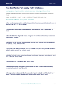 Free Halloween Maths Quiz | Kindergarten | Math | BookFlik
