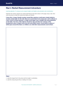Free Measurement Colouring Page | Grade 1 | Math | BookFlik