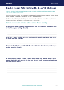 Free Mental Maths Assessment | Grade 4 | Math | BookFlik