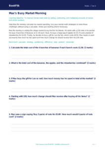 Free Mental Math Track Sheet | Grade 4 | Common Core Math | BookFlik