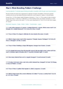 Grade 4 Math Logic & Non Verbal Reasoning Quiz | BookFlik