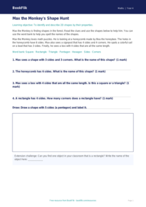 Free Shape Track Sheet | Grade 3 | Math | BookFlik