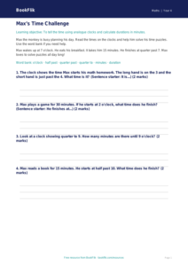 Free Time Track Sheet | Grade 3 | Math | BookFlik