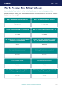 Free Time Flashcards | Kindergarten | Math | BookFlik