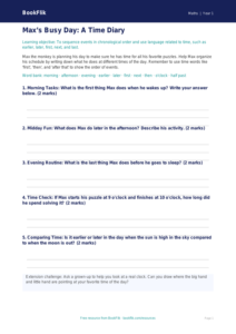 Free Time Template | Kindergarten | Math | BookFlik