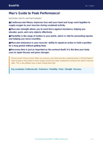 Free Fitness Poster | Grade 4 | Physical Education | BookFlik