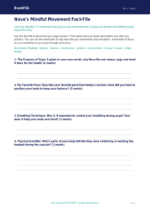 Yoga Template for Grade 4 Students | Physical Education | BookFlik