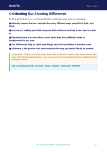 Free Diversity And Inclusion Poster | Grade 3 | Health & Wellness | BookFlik