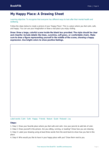 Free Mental Health Drawing Sheet | Grade 3 | Health & Wellness | BookFlik