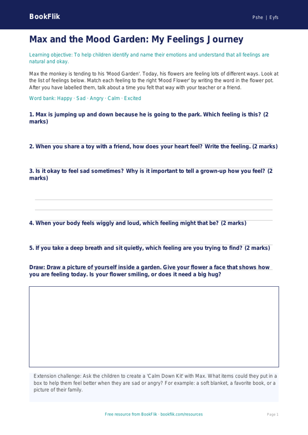 Free Mental Health Activity Sheet | Pre-K | Health & Wellness | BookFlik worksheet preview — Pshe Mental Health