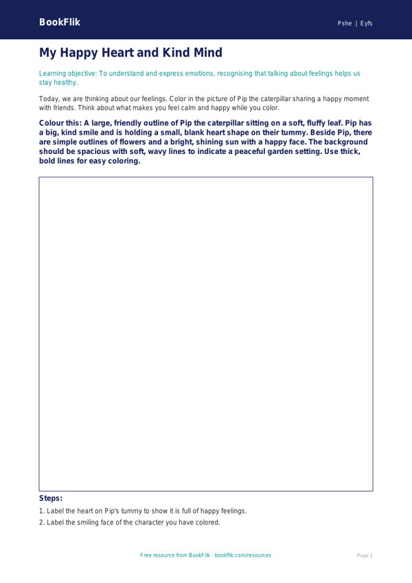 Free Mental Health Colouring Page | Pre-K | Health & Wellness | BookFlik worksheet preview — Pshe Mental Health