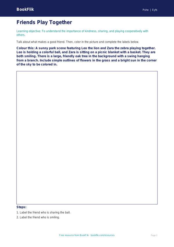 Free Relationships Colouring Page | Pre-K | Health & Wellness | BookFlik worksheet preview — Pshe Relationships