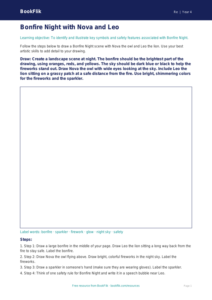 Free Bonfire Night Drawing Sheet | Grade 3 | Social Studies | BookFlik