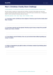 Free Christmas Activity Sheet | Grade 3 | Social Studies | BookFlik