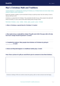 Free Christmas Worksheet | Grade 3 | Social Studies | BookFlik