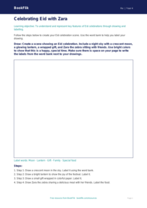 Free Eid Drawing Sheet | Grade 3 | Social Studies | BookFlik