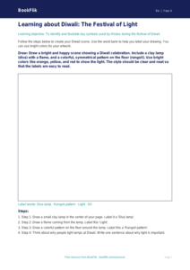 Free Hinduism Drawing Sheet | Grade 3 | Social Studies | BookFlik